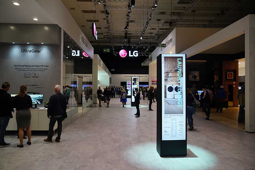 LG exhibition hall during the IFA or Internationale Funkausstellung Berlin, one of the oldest industrial exhibitions in Germany