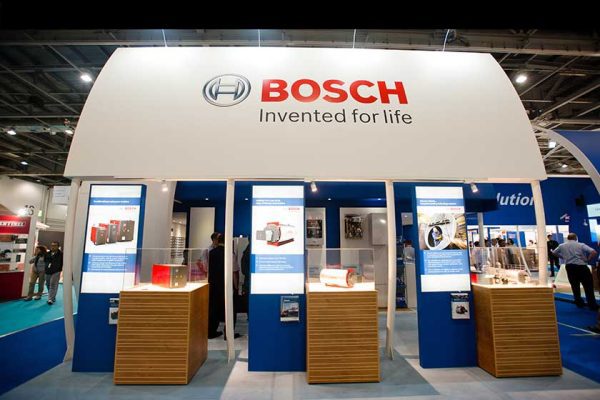 Bosch stand during Ecobuild 2013 at Excel, the world's biggest event for sustainable design