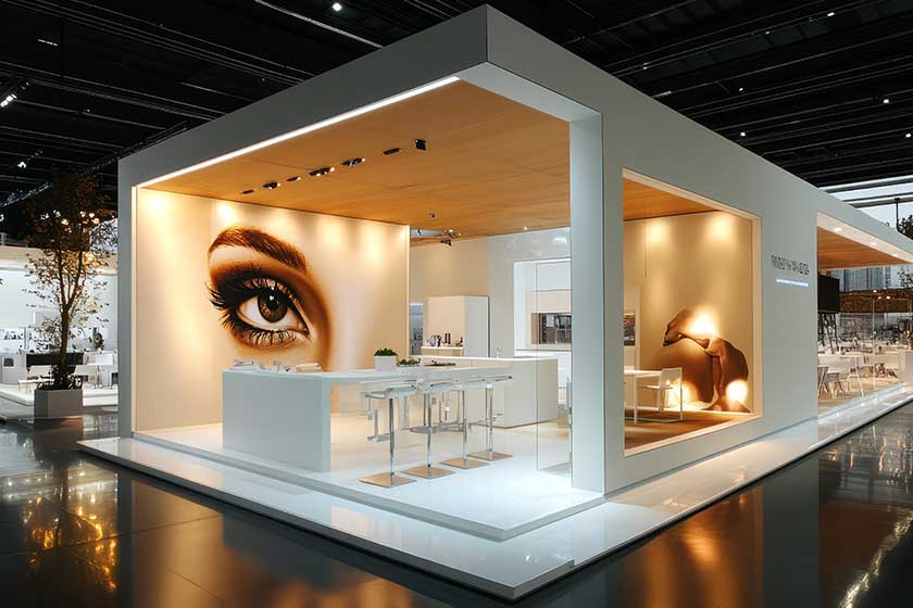 Budget-friendly exhibition stand showcasing modern design